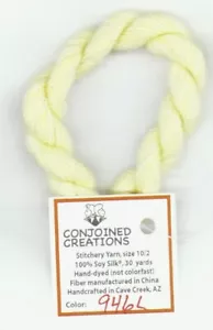 Silk Hand-Dyed Thread 30 Yd Conjoined Creations LT Yellow 946L Cross Stitch - Picture 1 of 1