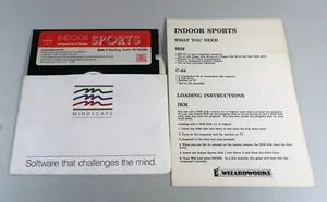 Commodore 64: INDOOR SPORTS Disk & Manual - Tested & WORKS - Picture 1 of 2