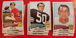 1975 TOPPS FOOTBALL SINGLES #1-200 - COMPLETE YOUR SET - Picture 1 of 209