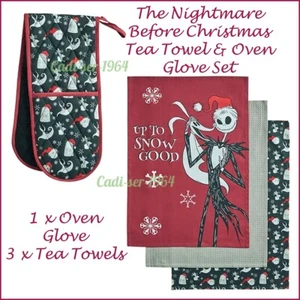The Nightmare Before Christmas Tea Towel & Oven Glove Set George at Home NEW - Picture 1 of 24