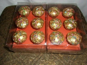 Jaipur Markt RAJ Stil Indien Schmuck Gold Glitzer Schublade Knöpfe Ziehen 12 Stück - Bild 1 von 2