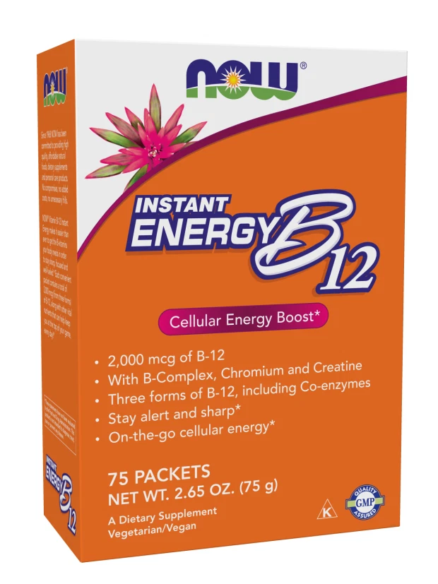 NOW FOODS Instantáneo B-12 Energy Boost Sticks 75 varillas 11/27EXP Foto 1 de 1