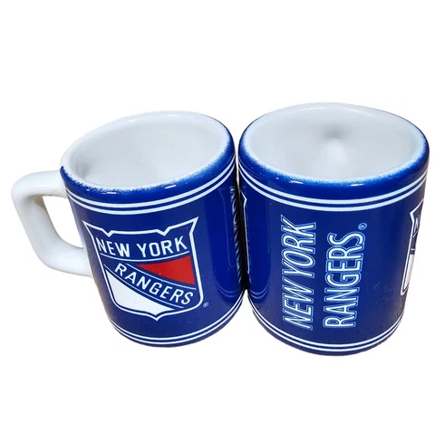 NEW YORK RANGERS TEAM CERAMIC SHOT GLASS/MUG 2 OZ NEW NHL LICENSED Cover