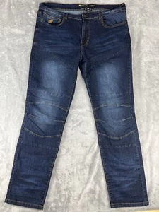 Rocawear Men Stretch Blue Jean 36x32 Straight Stretch Dark Cotton Denim - Picture 1 of 7