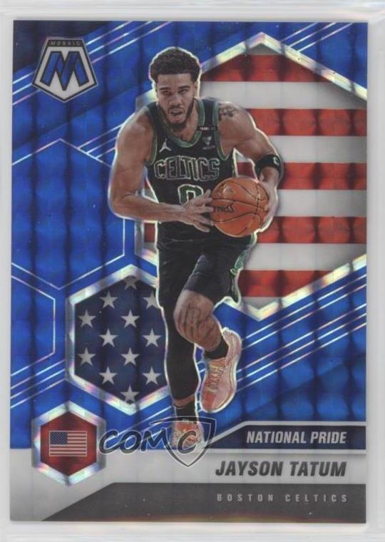 2020-21 Panini Mosaic National Pride Mosaic Blue Prizm /99 Jayson Tatum #254