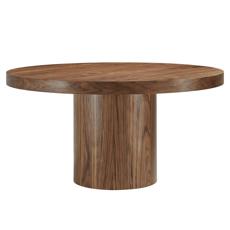 Modway EEI-4911-WAL Gratify 60" Round Dining Table in Walnut