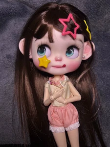 Handmade Blythe Doll Custom With Outfits + Hair Lovely Girl 1/6 Doll BJD Gifts - Picture 1 of 8