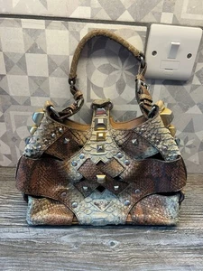 Prada Studded Python Leather Shoulder Bag – Authentic, Made in Italy - Picture 1 of 11