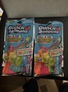 2 x Packs Zuru Bunch O Balloons Tropical Party Water Balloons - - Picture 1 of 2