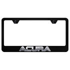 License Plate Frame Chrome for Acura 3D on Black Metal [Officially Licensed]