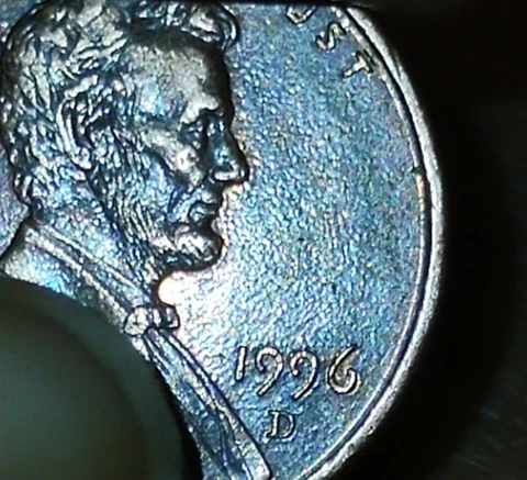 1996-Denver Lincoln Memorial Penny DDO DDR Minting Error w/Uniqueness in Color Cover