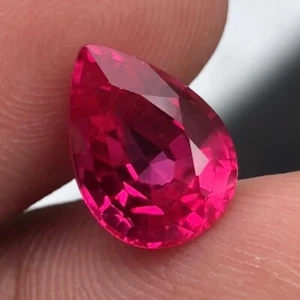 Corindón creado en laboratorio de zafiro rosa caliente de 6,50 quilates | Fusión de llama | Regalo de Navidad - Imagen 1 de 6
