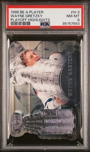 1998-99 BE A PLAYER PLAYOFF HIGHLIGHTS WAYNE GRETZKY #H-3 PSA 8 - Picture 1 of 2