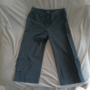 Caslon Womens Size 8 Pants Black Wide Ankle Pant Front Pockets - Picture 1 of 12