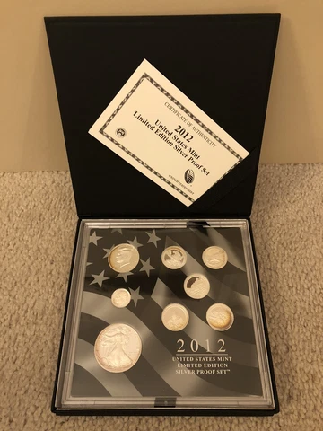 2012 US Mint Limited Edition Silver Proof Set, LS1, with COA and OGP Cover