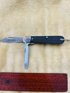 VINTAGE COLONIAL 08 PROV., RI ELECTRICIANS POCKET KNIFE - BLACK DELRIN - Picture 1 of 7