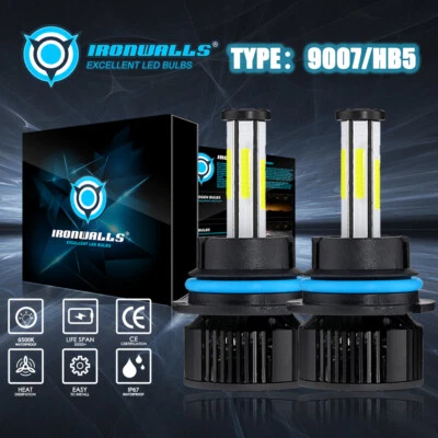 6-sides 9007 HB5 LED Headlight Bulbs for 2003-2012 International Truck 4300 4400 - Image 1 of 4