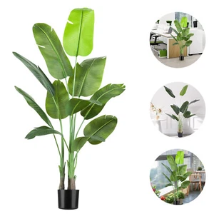 Artificial Bird of Paradise Plant 6 Ft Faux Palm Tree Plants for Home Office - Picture 1 of 10