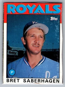 1986 Topps Bret Saberhagen Baseball Card #0 (Poor) - Picture 1 of 2