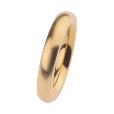 Ernstes Design Ring R257 Edelstahl 4 mm vergoldet Gelb Weite 48-65 Qualität - Bild 1 von 3