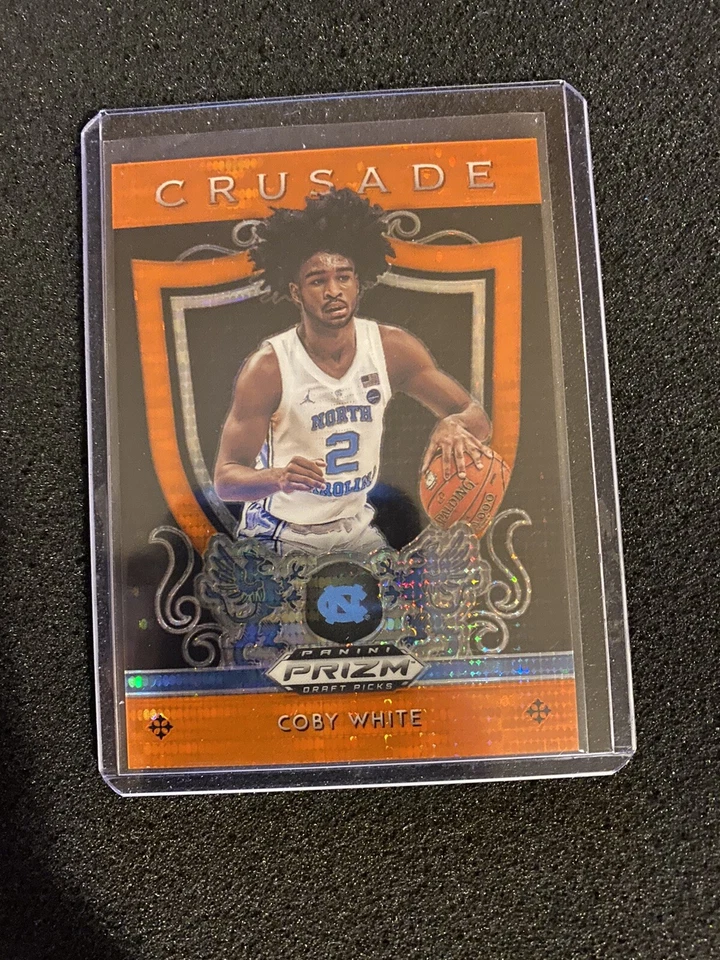 2019 Panini Prizm Draft Picks Coby White Crusade Orange Pulsar #d 12/20 Rookie - Image 1 of 3