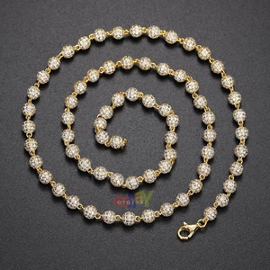 5mm Fully Iced VVS1 D Moissanite Bead Tennis Kette / Armband 925 Bestanden Tester! - Bild 1 von 13