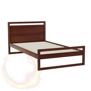 Artiss Bed Frame King Single Size Wooden Walnut WITTON - Picture 1 of 7