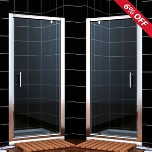 ELEGANT Pivot Shower Door Enclosure Walk In 6mm Glass Screen Cubicle 700-1000mm - Picture 1 of 25