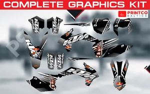 KTM SX EXC 65 85 125 250 300 450 2013-2025 complete graphics kit 21 mil - Picture 1 of 9