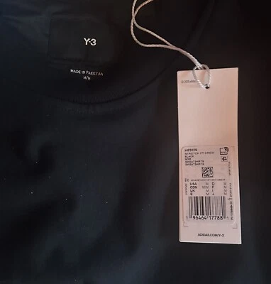 Sudadera Y-3 Adidas Stretch Terry Crew Negra Para Hombre Talla Mediana H63029 Foto 1 de 4