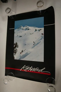 Kirkwood Poster Powder Skiing (W4/JSF6) Print 1980s Mountainside Photograph - Picture 1 of 5