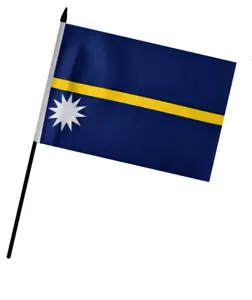 Nauru Hand Flag (9" x 6") - Picture 1 of 3