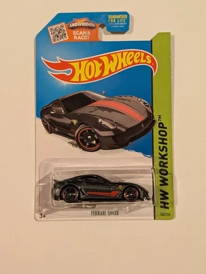 Hot Wheels 2015 HW Workshop Ferrari 599XX Gray 188/250 Mainline Thrill Racers - Image 1 of 4