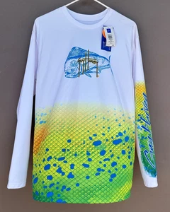 Guy Harvey Herren Langarm Performance Angeln T-Shirt M UPF 30+ schnelltrocknend NEU - Bild 1 von 12