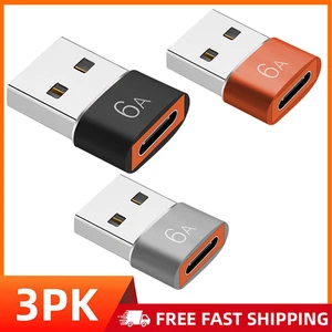 6A USB OTG Adapter USB 3.0 A Stecker auf Typ C Buchse Konverter Schnell Ladegerät 120W - Bild 1 von 26