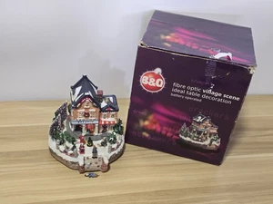 B&Q Fibre Optic Village Scene Christmas Decoration. Toy Shop Ornament Light Up. - Picture 1 of 14