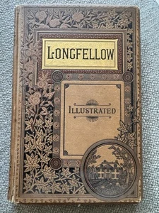 Complete Poetical Works of Henry Longfellow -1882- Gilded Illustrated Houghton - Picture 1 of 20