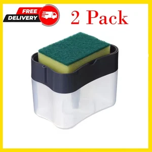 Kitchen Liquid Soap Pump ABS Dispenser Sponge Holder Press Countertop Rack - Picture 1 of 6