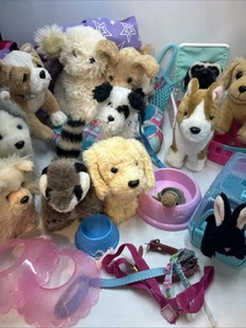American Girl and Our Generation Doll Plush Pets LOT Animals Bag and Accessories - Picture 1 of 15