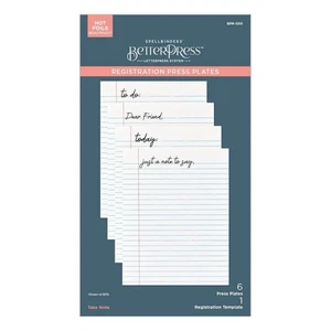 Spellbinders Registration Press Plates-Take Note - Picture 1 of 4