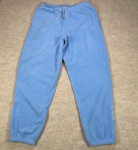 VTG Nike Fleece Sweatpants Joggers Mens XL UNC Blue Embroidered Logo 90s Y2K - Picture 1 of 16