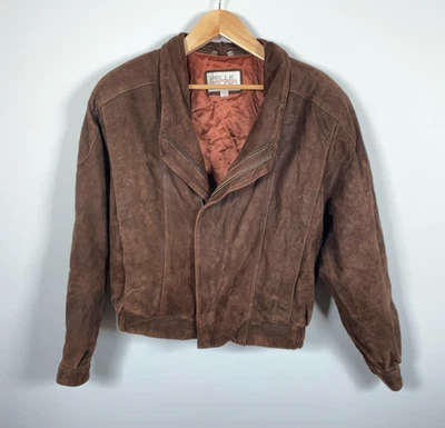 Pelle Studio Lamb Leather Bomber Jacket Women's Medium Brown Zip Up Motorcycle - Image 1 of 4