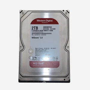 WD Red 2TB WD20EFAX 5400Rpm SATA III 256MB Cache 3.5'' Zoll NAS Optimiert - Photo 1/4