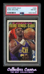 1993 Topps Gold #389 Karl Malone PSA 8 (NM-MT) - Picture 1 of 2
