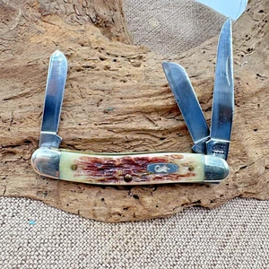 Case XX 2001 Stockman Amber Jigged Bone Folding Pocket Knife 6318ss  (100) - Picture 1 of 7
