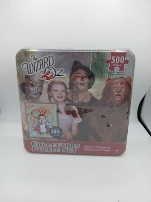 NIP The Wizard of Oz New Sealed Tin 2 Puzzles 300 Poster 500 Picture Collectors - Image 1 of 4