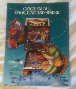 Volante de máquina de pinball original Williams Fish Tales nuevo de lote antiguo 1992 ¡Bonito! - Imagen 1 de 2