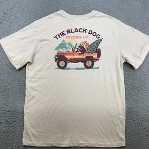 The Black Dog Shirt Adult Medium Beige Outdoors Graphic Short Sleeve 59065 - Picture 1 of 9