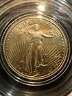 2024 1/10 oz Gold American Eagle $5 Coin Bu In Capsule