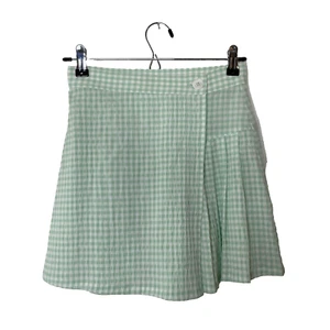 NWT Elodie Womens Green Checkered Mini A-line Skirt Size S Pleated Y2K - Picture 1 of 6